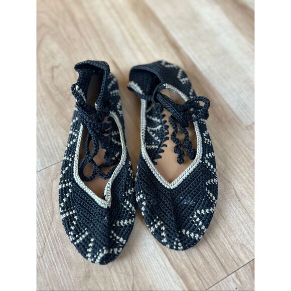 Anthropology painted bird ballet flats - Picture 1 of 5